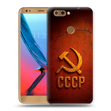 Силиконовый чехол на ZTE Blade V9 с принтом Флаг Герб СССР Силиконовый чехол на ZTE Blade V9 с принтом Флаг Герб СССР