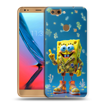 Силиконовый чехол на ZTE Blade V9 с принтом Спанч боб Спанчбоб Силиконовый чехол на ZTE Blade V9 с принтом Спанч боб Спанчбоб