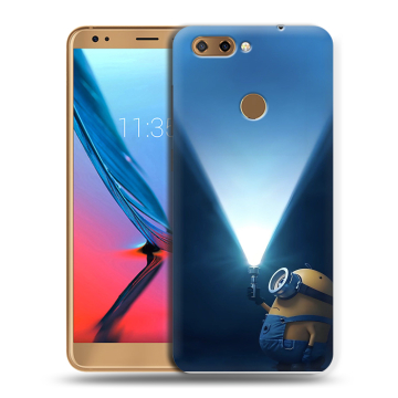 Силиконовый чехол на ZTE Blade V9 с принтом Миньоны