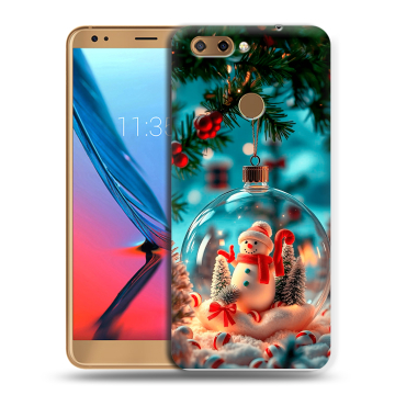 Силиконовый чехол на ZTE Blade V9 с принтом Новый год
