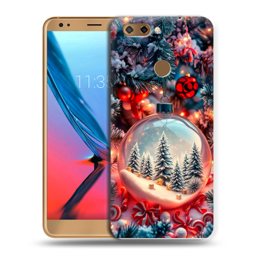 Силиконовый чехол на ZTE Blade V9 с принтом Новый год