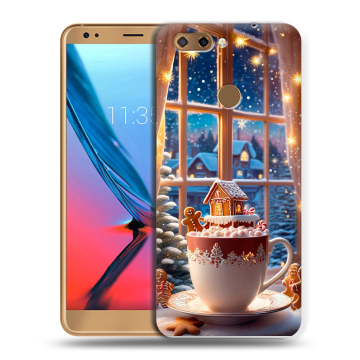 Силиконовый чехол на ZTE Blade V9 с принтом Новый год