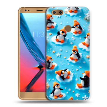 Силиконовый чехол на ZTE Blade V9 с принтом Новый год