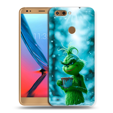 Силиконовый чехол на ZTE Blade V9 с принтом Новый год гринч