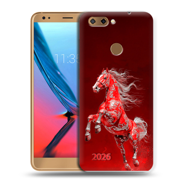Силиконовый чехол на ZTE Blade V9 с принтом Новый год
