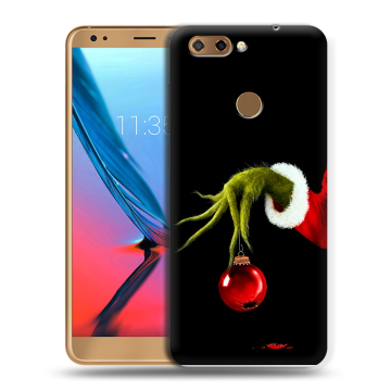 Силиконовый чехол на ZTE Blade V9 с принтом Новый год Гринч
