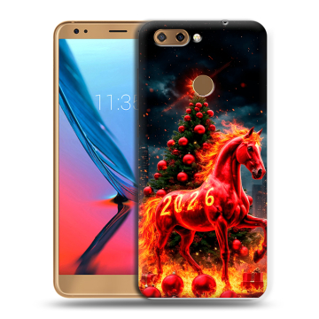 Силиконовый чехол на ZTE Blade V9 с принтом Новый год