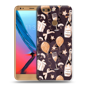Силиконовый чехол на ZTE Blade V9 с принтом Новый год