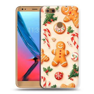 Силиконовый чехол на ZTE Blade V9 с принтом Новый год