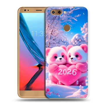 Силиконовый чехол на ZTE Blade V9 с принтом Новый год