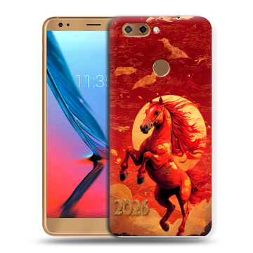 Силиконовый чехол на ZTE Blade V9 с принтом Новый год