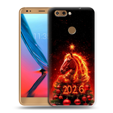 Силиконовый чехол на ZTE Blade V9 с принтом Новый год