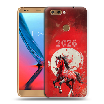 Силиконовый чехол на ZTE Blade V9 с принтом Новый год