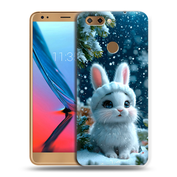 Силиконовый чехол на ZTE Blade V9 с принтом Новый год