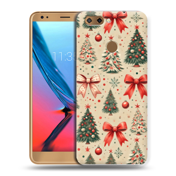 Силиконовый чехол на ZTE Blade V9 с принтом Новый год