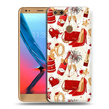 Силиконовый чехол на ZTE Blade V9 с принтом Новый год