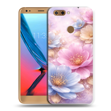 Силиконовый чехол на ZTE Blade V9 с принтом женский