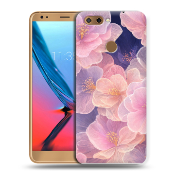 Силиконовый чехол на ZTE Blade V9 с принтом женский