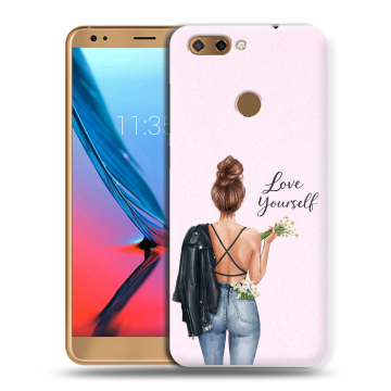 Силиконовый чехол на ZTE Blade V9 с принтом женский
