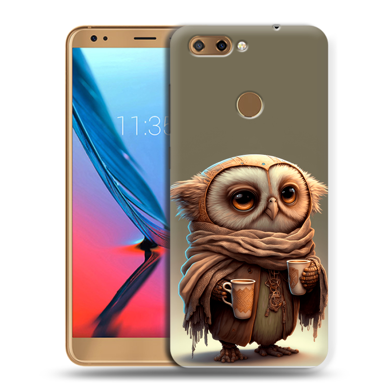 Силиконовый чехол на ZTE Blade V9 с принтом Сова Силиконовый чехол на ZTE Blade V9 с принтом Сова