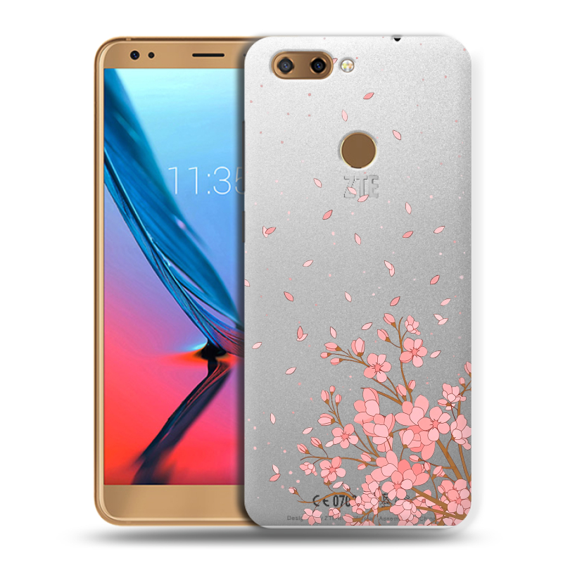 Силиконовый чехол на ZTE Blade V9 с принтом Ветка сакуры Силиконовый чехол на ZTE Blade V9 с принтом Ветка сакуры