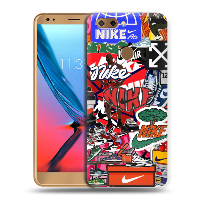 Силиконовый чехол на ZTE Blade V9 с принтом Найк Nike яркий Силиконовый чехол на ZTE Blade V9 с принтом Найк Nike яркий