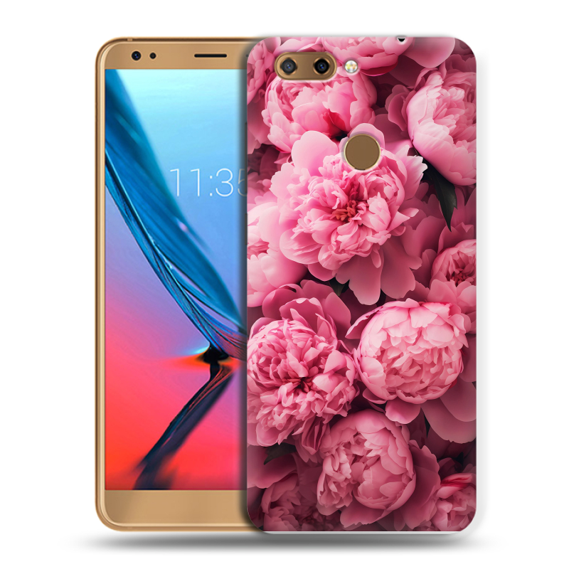 Силиконовый чехол на ZTE Blade V9 с принтом цветы пионы Силиконовый чехол на ZTE Blade V9 с принтом цветы пионы