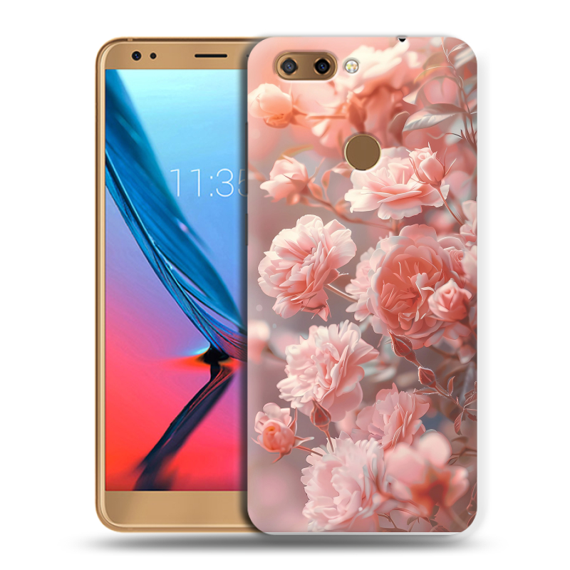 Силиконовый чехол на ZTE Blade V9 с принтом Розовые розы Силиконовый чехол на ZTE Blade V9 с принтом Розовые розы