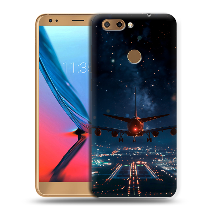 Силиконовый чехол на ZTE Blade V9 с принтом самолет Силиконовый чехол на ZTE Blade V9 с принтом самолет