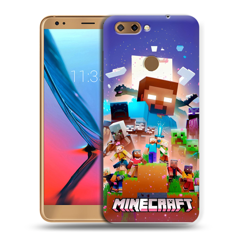 Силиконовый чехол на ZTE Blade V9 с принтом Майнкрафт Minecraft Силиконовый чехол на ZTE Blade V9 с принтом Майнкрафт Minecraft
