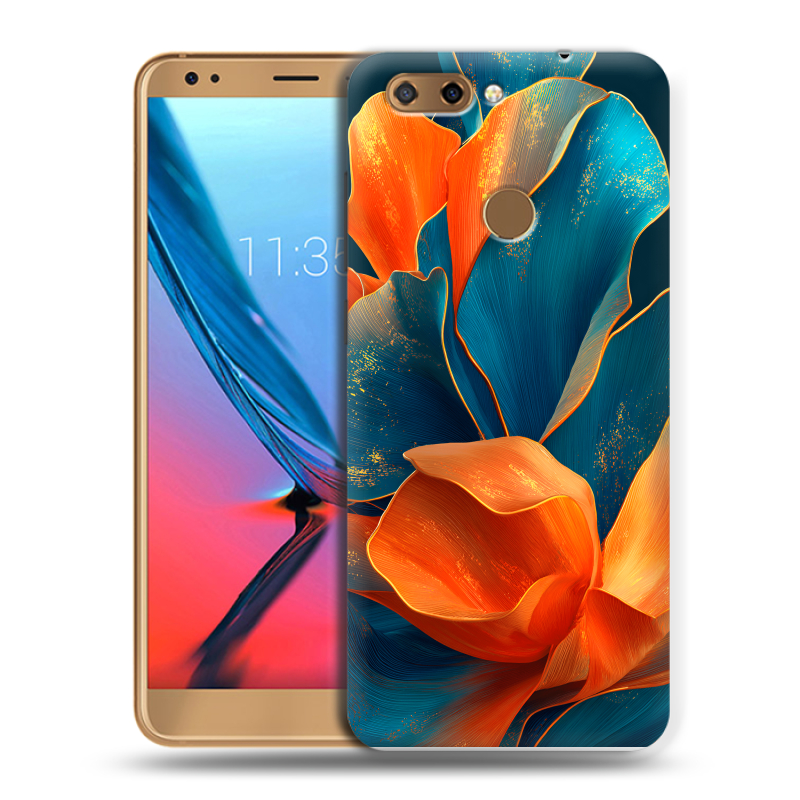 Силиконовый чехол на ZTE Blade V9 с принтом Цветы Силиконовый чехол на ZTE Blade V9 с принтом Цветы