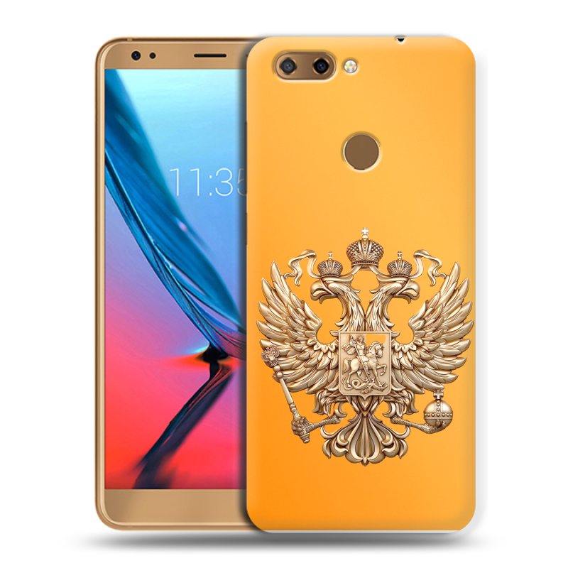 Силиконовый чехол на ZTE Blade V9 с принтом Герб Флаг России Силиконовый чехол на ZTE Blade V9 с принтом Герб Флаг России