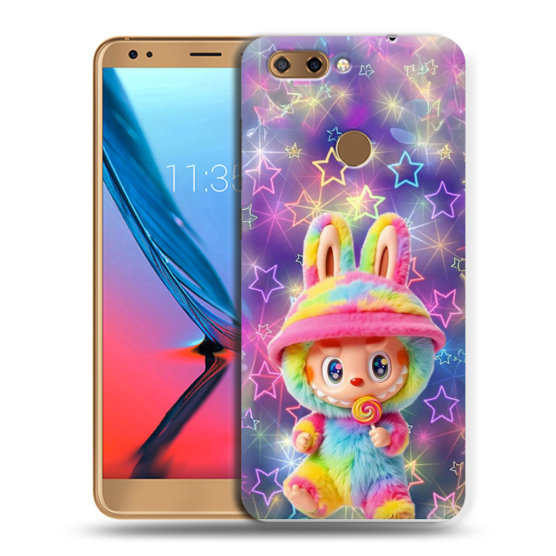 Силиконовый чехол на ZTE Blade V9 с принтом Labubu Лабубу Силиконовый чехол на ZTE Blade V9 с принтом Labubu Лабубу