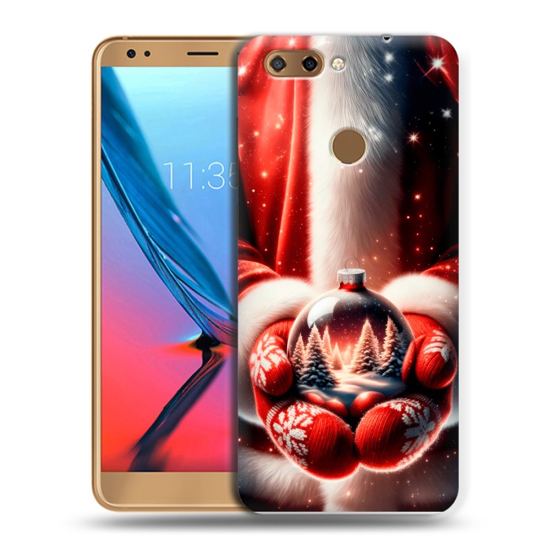 Силиконовый чехол на ZTE Blade V9 с принтом Новый год Силиконовый чехол на ZTE Blade V9 с принтом Новый год