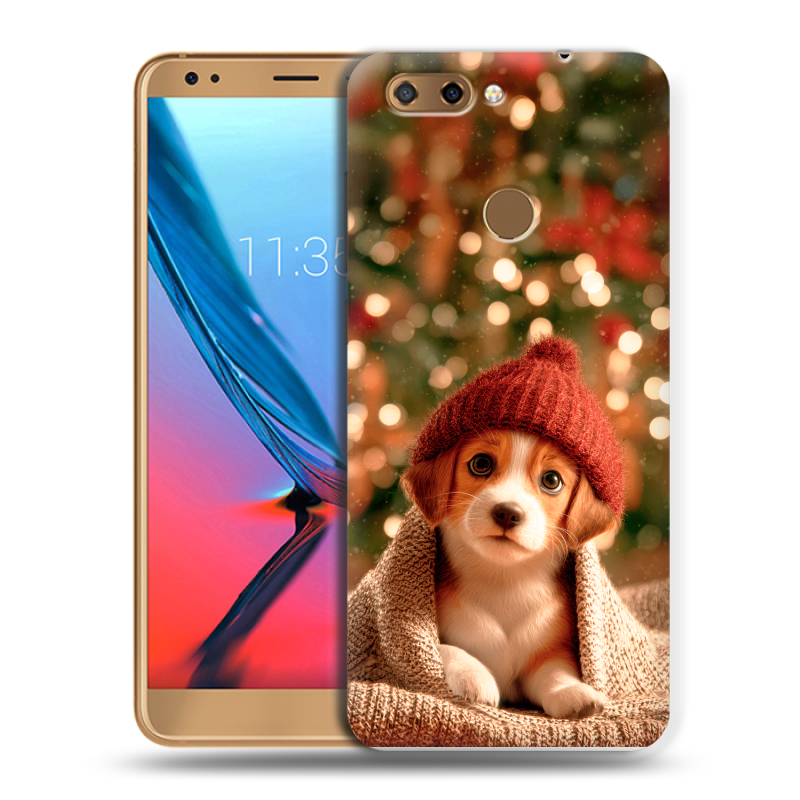 Силиконовый чехол на ZTE Blade V9 с принтом Новый год Силиконовый чехол на ZTE Blade V9 с принтом Новый год