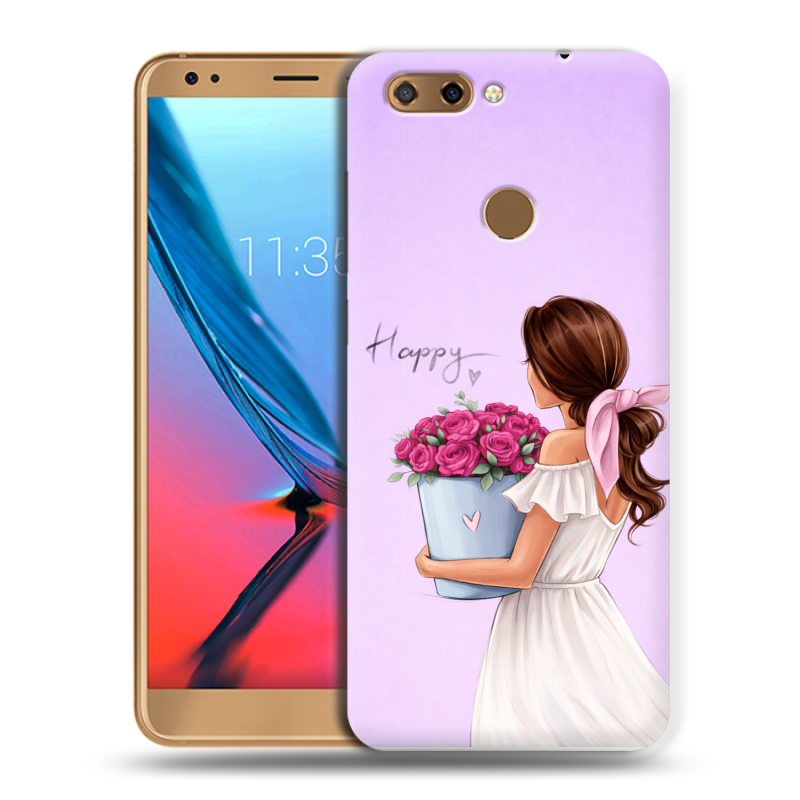 Силиконовый чехол на ZTE Blade V9 с принтом женский Силиконовый чехол на ZTE Blade V9 с принтом женский