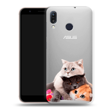 Силиконовый чехол на ASUS ZenFone Max M1 ZB555KL с принтом Кошки Силиконовый чехол на ASUS ZenFone Max M1 ZB555KL с принтом Кошки