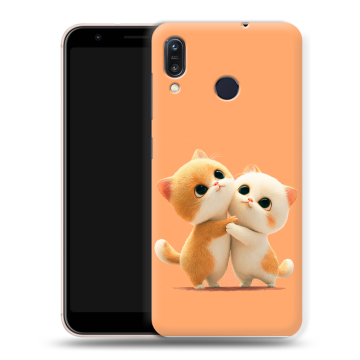 Силиконовый чехол на ASUS ZenFone Max M1 ZB555KL с принтом Милые котики Силиконовый чехол на ASUS ZenFone Max M1 ZB555KL с принтом Милые котики