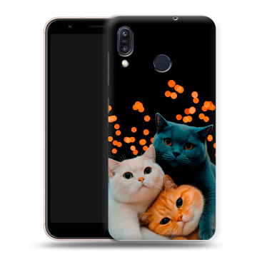Силиконовый чехол на ASUS ZenFone Max M1 ZB555KL с принтом Кошки Силиконовый чехол на ASUS ZenFone Max M1 ZB555KL с принтом Кошки