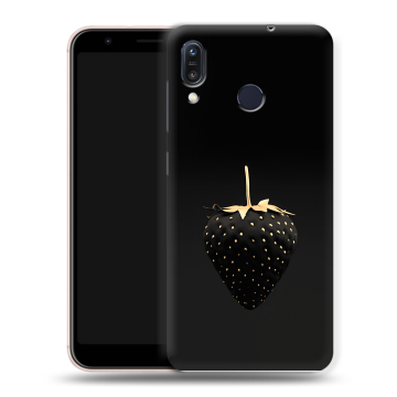Силиконовый чехол на ASUS ZenFone Max M1 ZB555KL с принтом Черная клубника Силиконовый чехол на ASUS ZenFone Max M1 ZB555KL с принтом Черная клубника