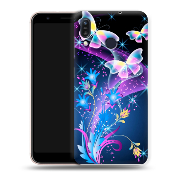 Силиконовый чехол на ASUS ZenFone Max M1 ZB555KL с принтом Бабочки Силиконовый чехол на ASUS ZenFone Max M1 ZB555KL с принтом Бабочки