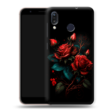 Силиконовый чехол на ASUS ZenFone Max M1 ZB555KL с принтом Розы красные Силиконовый чехол на ASUS ZenFone Max M1 ZB555KL с принтом Розы красные