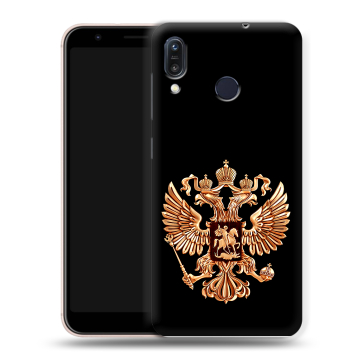 Силиконовый чехол на ASUS ZenFone Max M1 ZB555KL с принтом Герб России золотой