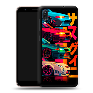 Силиконовый чехол на ASUS ZenFone Max M1 ZB555KL с принтом Гоночные машины Силиконовый чехол на ASUS ZenFone Max M1 ZB555KL с принтом Гоночные машины