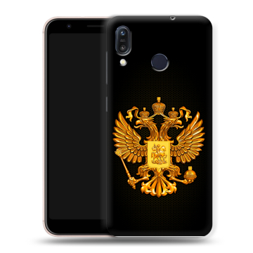 Силиконовый чехол на ASUS ZenFone Max M1 ZB555KL с принтом Герб России желтый Силиконовый чехол на ASUS ZenFone Max M1 ZB555KL с принтом Герб России желтый