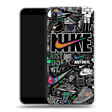Силиконовый чехол на ASUS ZenFone Max M1 ZB555KL с принтом Найк