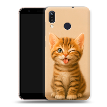 Силиконовый чехол на ASUS ZenFone Max M1 ZB555KL с принтом котенок Силиконовый чехол на ASUS ZenFone Max M1 ZB555KL с принтом котенок