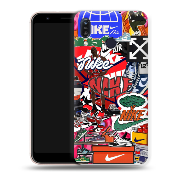 Силиконовый чехол на ASUS ZenFone Max M1 ZB555KL с принтом Найк Nike яркий Силиконовый чехол на ASUS ZenFone Max M1 ZB555KL с принтом Найк Nike яркий