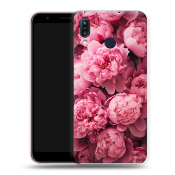 Силиконовый чехол на ASUS ZenFone Max M1 ZB555KL с принтом цветы пионы Силиконовый чехол на ASUS ZenFone Max M1 ZB555KL с принтом цветы пионы