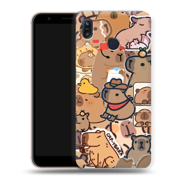 Силиконовый чехол на ASUS ZenFone Max M1 ZB555KL с принтом капибара Силиконовый чехол на ASUS ZenFone Max M1 ZB555KL с принтом капибара